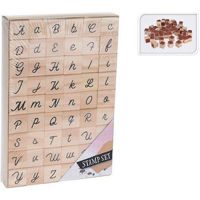 Игрушка Promstore 48010 Набор печатей Буквы 54шт, дерево