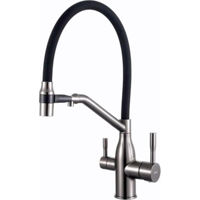 Смеситель кухонный Frap F 4397-9 (chiuveta plus flexibil) Alama GRAFIT