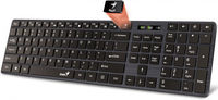 Keyboard Genius SlimStar 126, Low-profile, Multimedia, Chocolate keys, Smart, Black, USB
