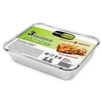 Форма для выпечки GioStyle 51544 Формы алюминиевые 3шт, 65µm,,22x17x3.5cm, с крышкой