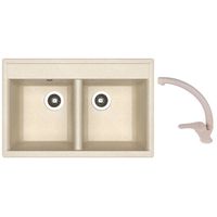 Мойка кухонная со смесителем Dr.Gans Astra 780 + SanDonna F 1069 bej
