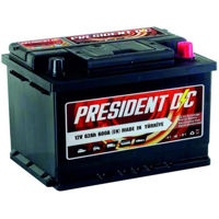 Автомобильный аккумулятор President 62 AH L2B 610A (240x175x175)