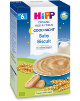 Hipp terci organic Noapte bună din biscuiți cu lapte, 4+ luni, 250 g