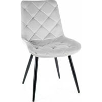 Стул Signal Ralph velvet czarny stel./ j. szary bl.03