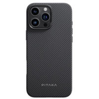 Чехол для смартфона Pitaka Military-Grade Protective Case for iPhone 16 Pro Black/Grey Twill 600D (KI1601PPA)