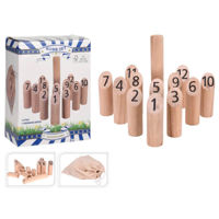 Игрушка Promstore 55147 Joc Kubb-yard, 12 butoaie si bata
