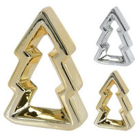 Decor de Crăciun și Anul Nou Promstore 49017 Сувенир Елка 13cm, золото/серебро