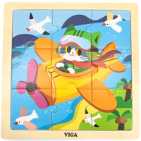 Puzzle din lemn “Avion” 9 elem. VIGA