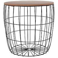 Журнальный столик H&S 46696.1 Столешница D41 см, H41 см, металл, со столешницей из МДФ