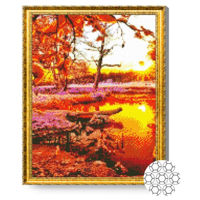 Tablou pe numere Art Gallery GA73890 Mozaic cu diamante 40x50cm Dimineata de noiembrie