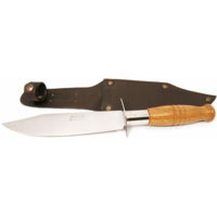 Cuțit MAM 70 Light Hunting Knife With Wood Handle And Leather Case
