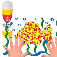 Набор для творчества BuBu PAR014 Vopsea galbenă pentru pictură cu degetele, 250 ml