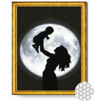 Картина по номерам Art Gallery GA75802 Mozaic cu diamante 40x50cm Fericirea mamei