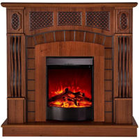 Șemineu electric ArtFlame Amsterdam & Corsica, 1120x1150x300 mm, Nuc inchis