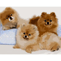 Картина по номерам Strateg R16 /26 (GS1131)(50852) Trei catelusi, 40x50 cm