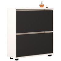 Raft pentru încălțăminte Mobildor-Lux Leo 50x27x86H cm White/Anthracite