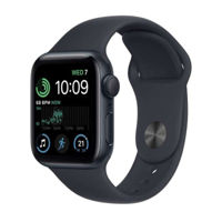 Apple Watch SE 2 44mm Aluminum Case with Midnight Sport Band, MNK03 GPS, Midnight