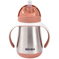 Поильник Beaba B913587 Cana cu pai din inox 250ml Terracotta