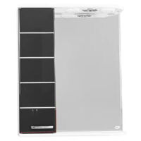 Зеркало для ванной Mashtab 1760 Modern 600x200x720 Alb-Negru