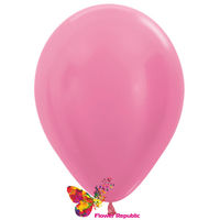 Balon de latex, fuxia  nacru - 30 cm