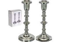 Set candelabre nichelate 2buc, 16.5cm