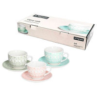 Чашка Tognana 54104 Set cani 6buc, Metropolis Gipsy Soft, cu farfurioare, portelan