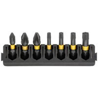 Набор головок, бит, насадок DeWalt DT70813 Set capete de insurubat PZ1,PZ2,T15,T20,T25,T30 25mm (P.7)