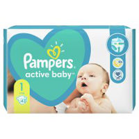 Pampers подгузники New Baby 1, 2-5 кг. 43шт
