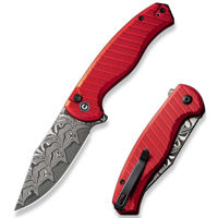 Нож походный Civivi C23040B-DS1 Stormhowl, mâner aluminiu roșu, Button Lock