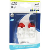 Автомобильная лампа Narva LED W21 RED 1.75W W3X16D (2 buc) (18100)