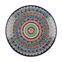 Тарелка Rishtan Ceramic Lyagan Mehrob 34cm, pictata manual, ceramica