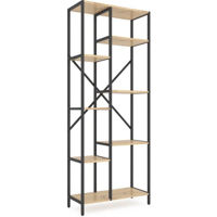 Cтеллаж складской Nex Home Raft metalic Loft Cascade 1780x700x300mm, 7 nivele, PAL, Anthracite/Oak Artisan