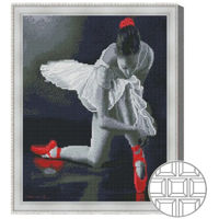 Картина по номерам Art Gallery QB205847 Mozaic cu diamante patrate 40x50cm Pointe-uri aprinsi