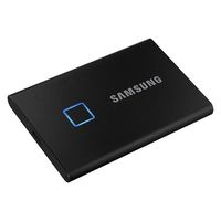 2.0TB (USB3.2/Type-C) Samsung Portable SSD T7 Touch, FP ID, Black (85x57x8mm, 58g, R/W:1050MB/s)