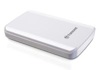 1.0TB (USB3.0) 2.5" Transcend "StoreJet 25D3", Glossy White, Shock-Resistant