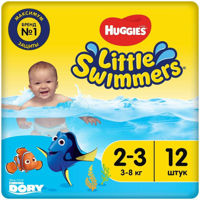 Подгузники для плавания Huggies Little Swimmers 2-3 (3-8 кг) 12 шт