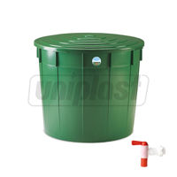 cumpără Cada pentru colectarea apei de ploaie cu capac 500 l vertical. (verde) + robinet  STP în Chișinău
