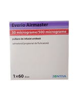 Everio Airmaster pulb.de inhalat unidoza 50 mcg/500 mcg 60 doze Zentiva