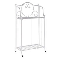 Подставка для цветов ProGarden 55362 2 уровня Ковка 34x18x65см, металл, белый