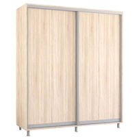 Dulap Mobildor-Lux Aron-P uși glisante din PAL (200x60x200H cm) Sonoma