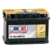 Автомобильный аккумулятор Monbat 6ST-70 Start F JIS (Polaritate negativa) 560 A (260*170*220 mm)