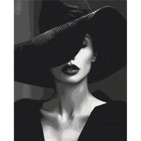 Картина по номерам BrushMe BS53937 Pictura pe numere 40x50cm Eco Femeie misterioasa