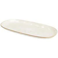 Посуда прочая Promstore 36676 Platou de servire 31x15cm Reactiv Glaze Brown Rim, ceramica