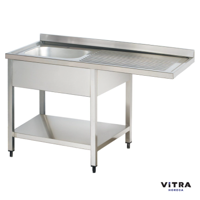 cumpără Chiuveta din inox de stinga cu loc pentru masina de spalat, 1200X600X850 mm în Chișinău