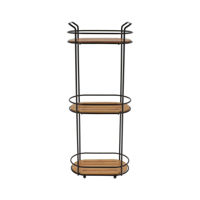 Этажерка Tendance 52141 Raft 3 nivele Bamboo 13x24.5x62.5cm, metal, bambus