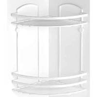 Полка для ванной Teknotel LM008 Raft 2 niveluri coltar 24x24x38cm, metal alb