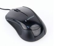 Mouse Gembird MUS-3B-02, Optical, 1000 dpi, 3 buttons, Ambidextrous, Black, USB