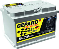 Автомобильный аккумулятор Gepard 65 AH GOLD 720A (240x175x189)