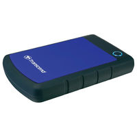 1.0TB (USB3.1) 2.5" Transcend "StoreJet 25H3B", Rubber Grey/Blue, Anti-Shock, One Touch Backup