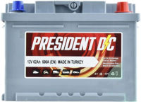 Автомобильный аккумулятор President 62 AH 600A (240*175*189)